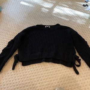 Black cropped sweater
